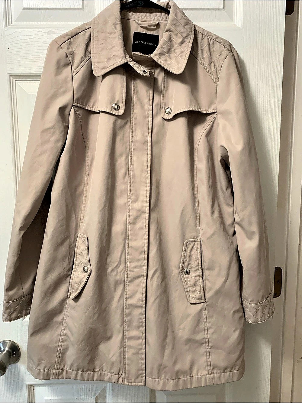 Weatherproof Women's Trench Coat in Beige Size Large